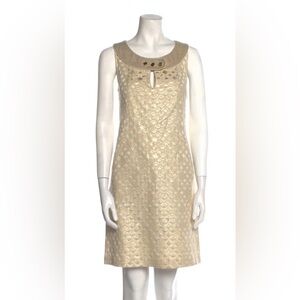 FINAL MARKDOWN Beautiful Tory Burch metallic scoop neck dress size 4 ✨